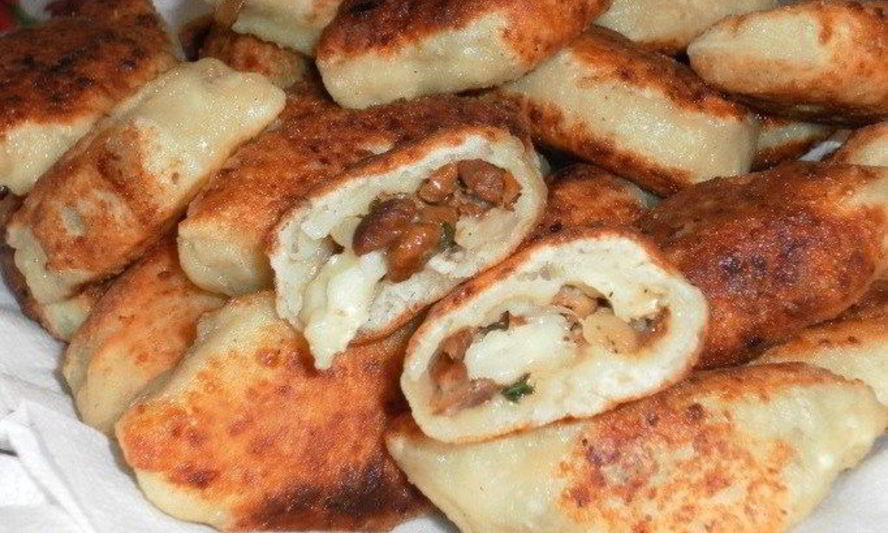 Рецепт пирожков из творожного теста с грибами и камамбером