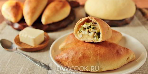 пирожки на кефире без дрожжей в духовке