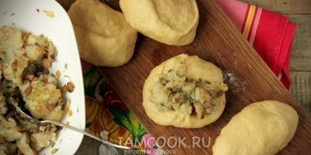 пирожки печеные с картошкой и шампиньонами
