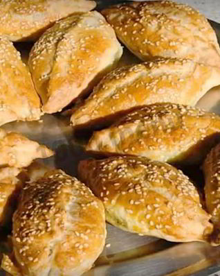 Пирожки с печенкой, картошкой и луком