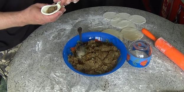 пирожки с печенкой, картошкой и луком