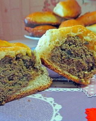 Пирожки с печенью в духовке