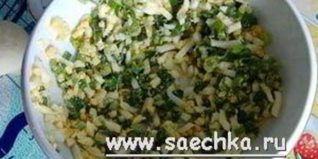 пирожки с зеленым луком и с вареными яйцами