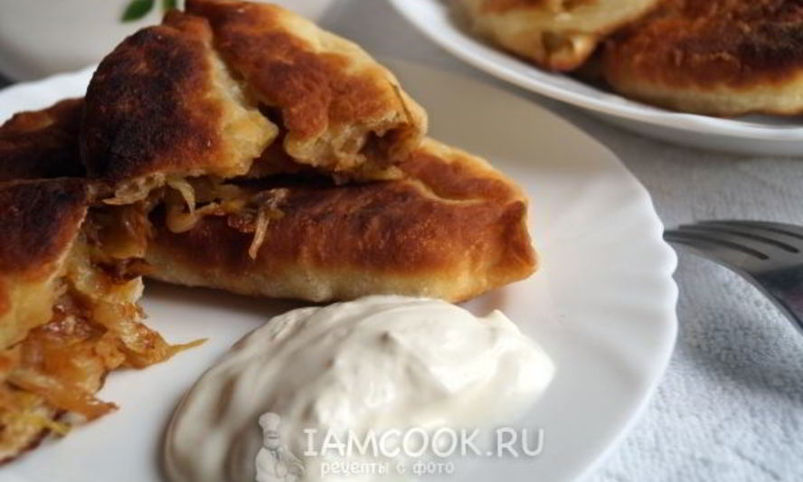 Рецепт жареных пирожков с капустой