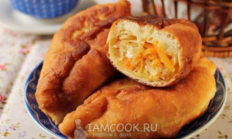 Рецепт жареных пирожков с квашеной капустой