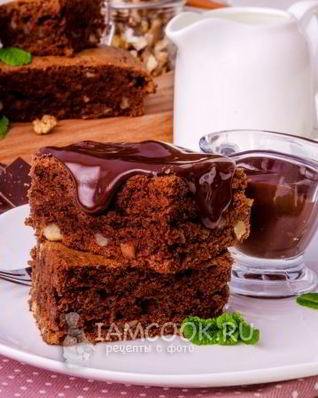 Брауни с орехами