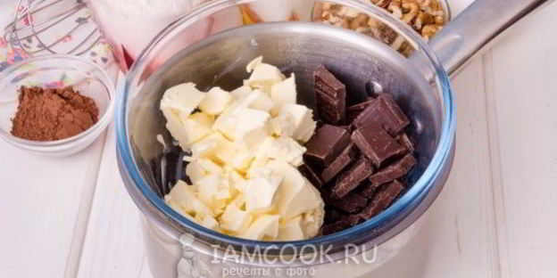 брауни с орехами