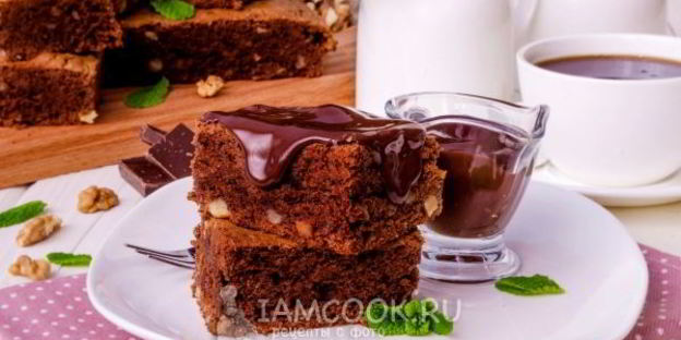 брауни с орехами