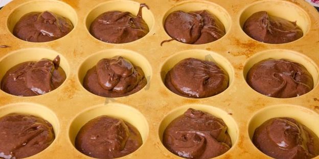 брауни с жидким шоколадом внутри