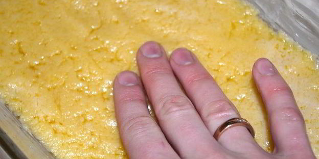 двухслойное лимонное пирожное