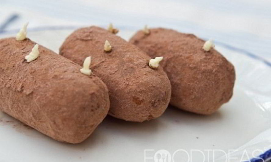 Рецепт пирожного картошка из бисквита