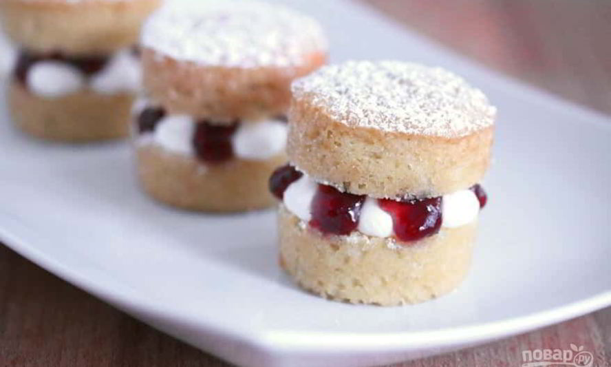 Рецепт пирожного мини-виктория