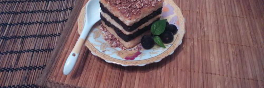 Пирожное Полосатая зебра с яблочно-имбирным джемом