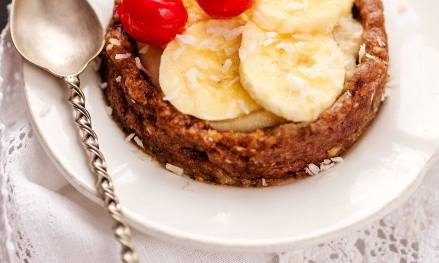 Рецепт пирожного с ореховым кремом и бананами без выпечки