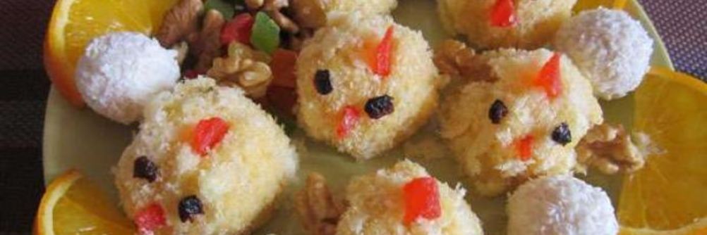 Пирожные цыплята