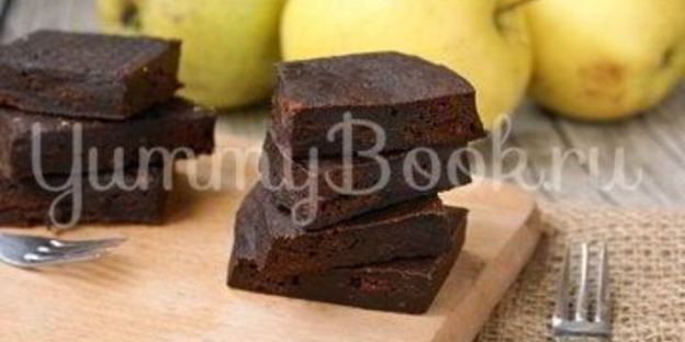 постный яблочный брауни в микроволновке