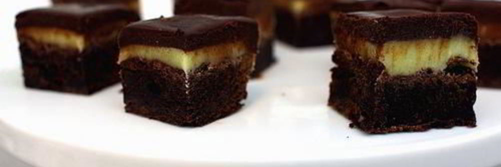 Шоколадные пирожные с мятным ликером