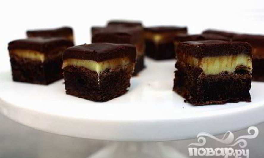 Рецепт шоколадных пирожных с мятным ликером