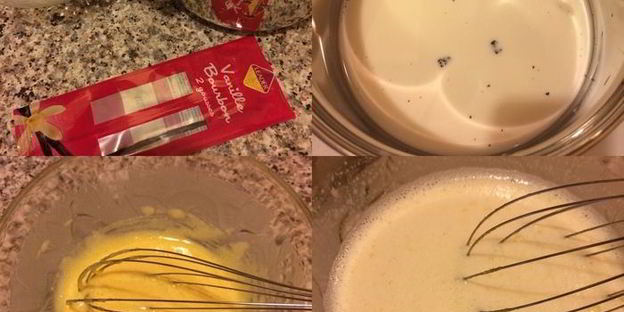 заварные пирожные с кремом и шоколадным соусом