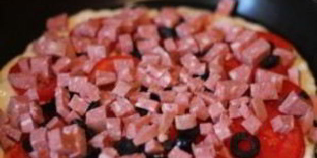 быстрая пицца на сковороде