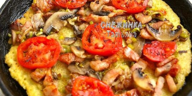 картофельная пицца на сковороде