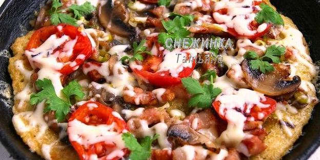 картофельная пицца на сковороде