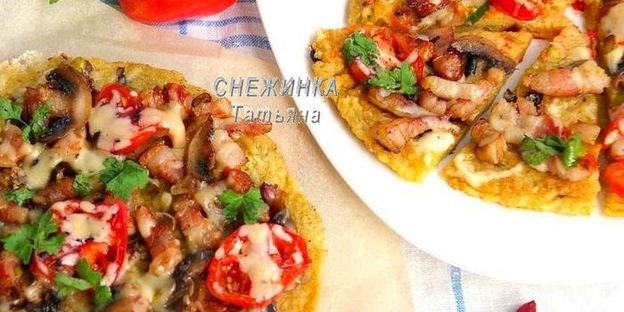картофельная пицца на сковороде