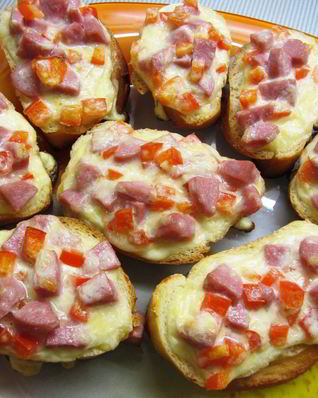 Мини пицца на чиабатте