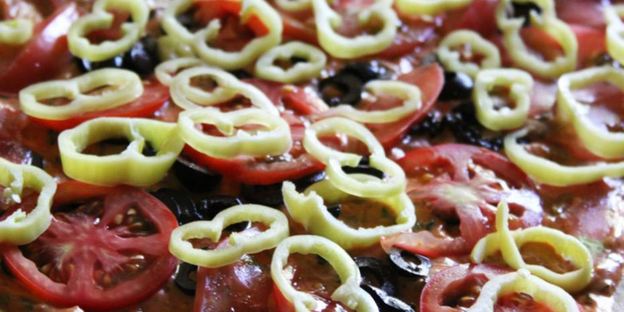 овощная пицца на цельнозерновом тесте