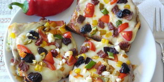 пицца из черствого хлеба