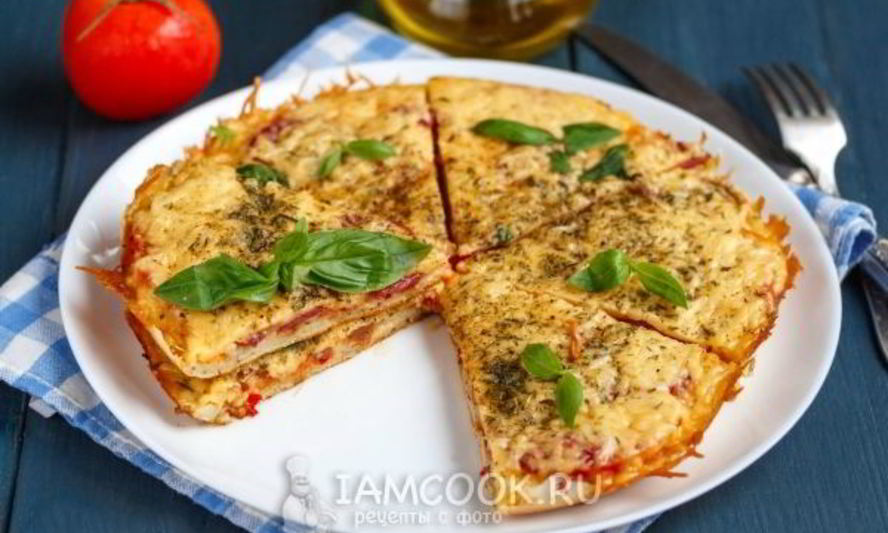 Рецепт пиццы минутка на сковороде