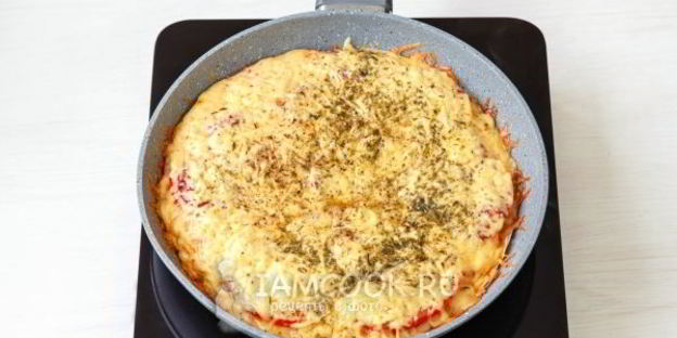 пицца минутка на сковороде