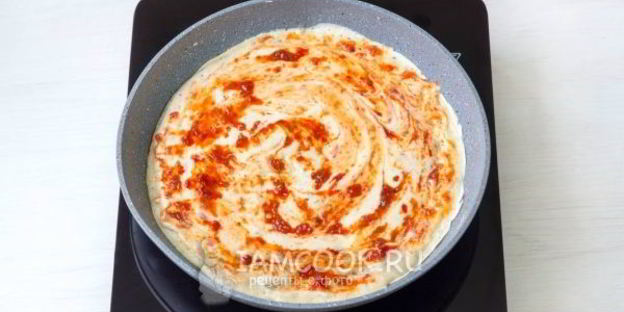 пицца минутка на сковороде