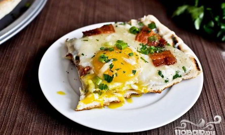 Рецепт пиццы на гриле на завтрак