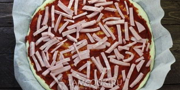 пицца на кефире без дрожжей