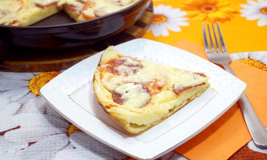 Рецепт пиццы на сковороде за 5 минут