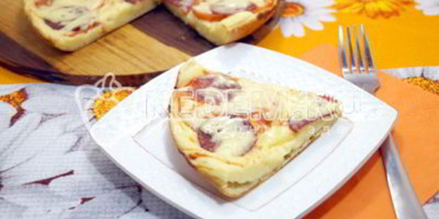 пицца на сковороде за 5 минут