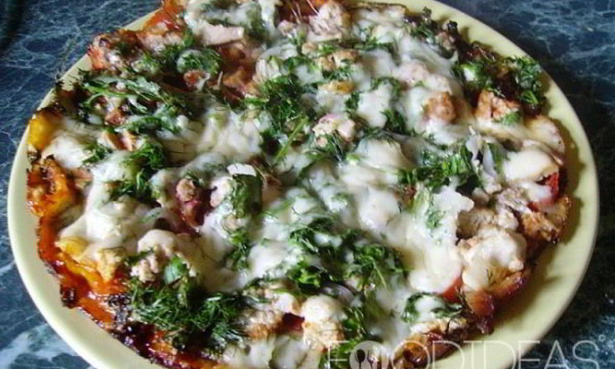 Рецепт пиццы на сметане на сковороде