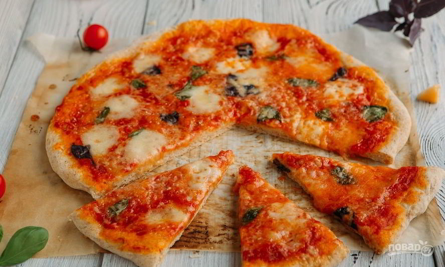 Рецепт пиццы с бозиликом