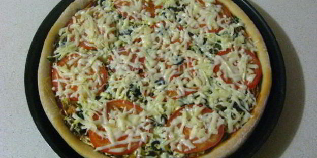 пицца с лесными грибами