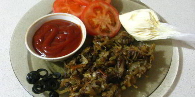 пицца с лесными грибами