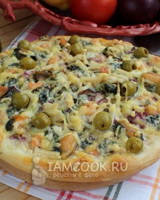 Пицца с морепродуктами