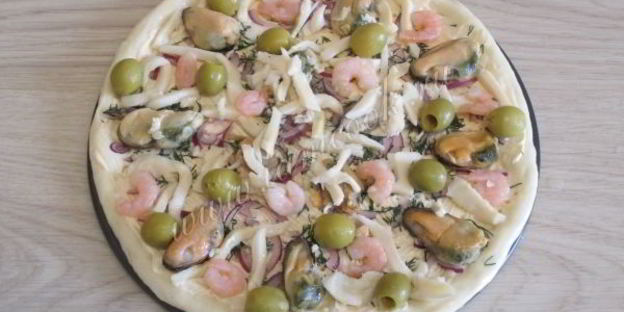 пицца с морепродуктами