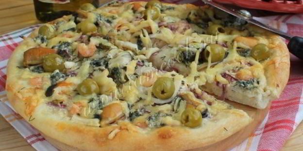 пицца с морепродуктами