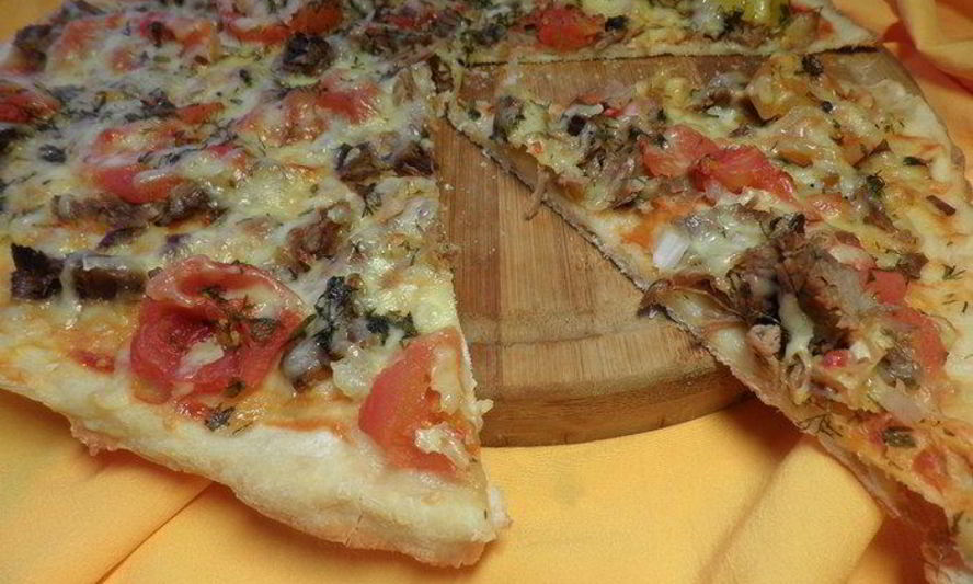 Рецепт пиццы с мясом