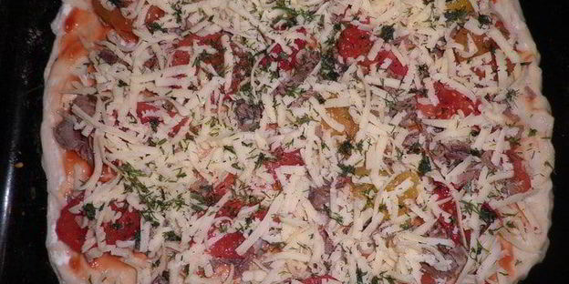 пицца с мясом