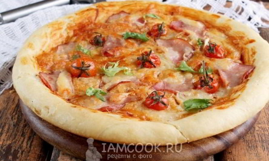 Рецепт пиццы с ветчиной