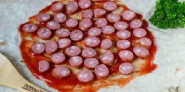 пицца в лаваше на сковороде