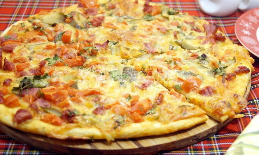 Рецепт тонкой пиццы