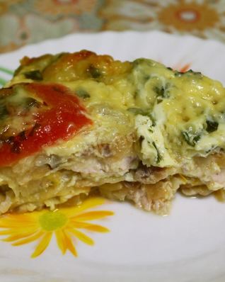 Заливная пицца-пирог с лавашом